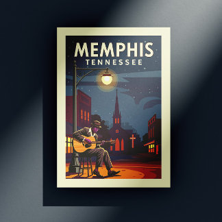 Vintag Memphis Tennessee Postkarte