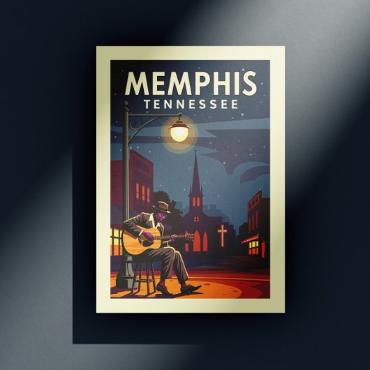 Vintag Memphis Tennessee Postkarte