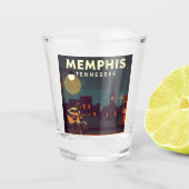 Vintag Memphis Tennessee Schnapsglas (Vorderseite)