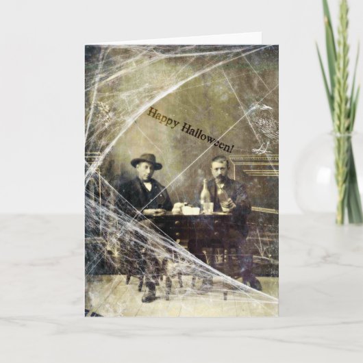 Vintag Men Halloween Karte (Vorderseite)