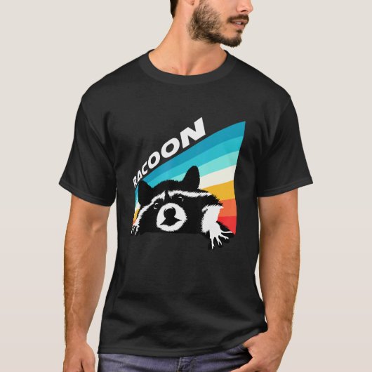 Vintag Men Racoon T-Shirt (Vorderseite)