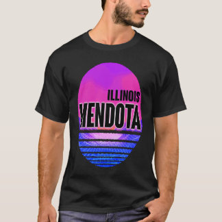 Vintag Mendota Vaporwave Illinois T-Shirt