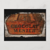 Vintag Menier Chocolate Crate Postkarte (Vorderseite)