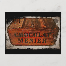Vintag Menier Chocolate Crate Postkarte