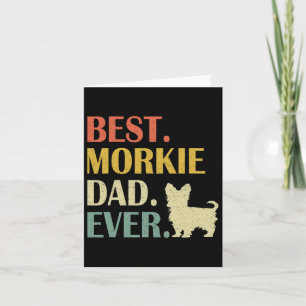 Vintag Mens Best Morkie Dog Vater Ever Fathday Karte