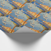 Vintag Menton CoTe D'azur Geschenkpapier (Ecke)