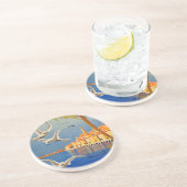 Vintag Menton CoTe D'azur Getränkeuntersetzer (Seite)