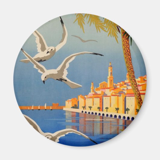 Vintag Menton CoTe D'azur Magnet (Vorne)