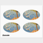 Vintag Menton CoTe D'azur Ovaler Aufkleber (Blatt)