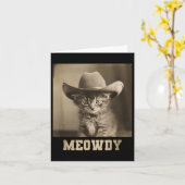 Vintag Meowdy Cat Karte (Gelbe Blume)