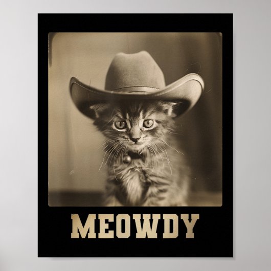 Vintag Meowdy Cat Poster (Vorne)