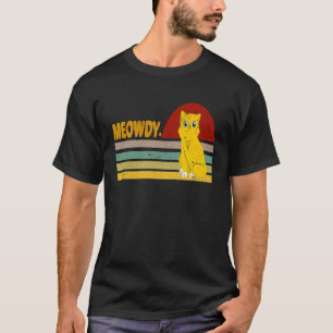 Vintag Meowdy Mashup between Meow and Howdy Cat T-Shirt