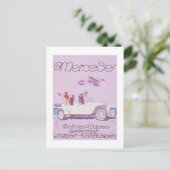 Vintag Mercedes Ad - Lila, Flugzeug Postkarte (Stehend Vorderseite)