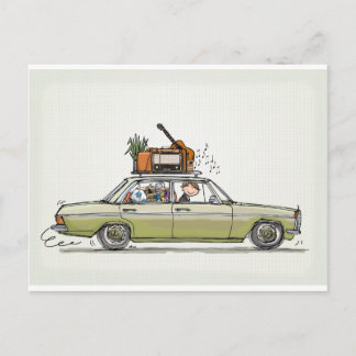 Vintag Mercedes Benz Postkarte