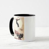 Vintag Mercedes Benz Ski Ad Tasse (Vorderseite Links)