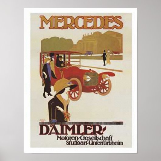 Vintag Mercedes Daimler Ad 2 Poster (Vorne)
