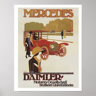 Vintag Mercedes Daimler AG 2 Poster