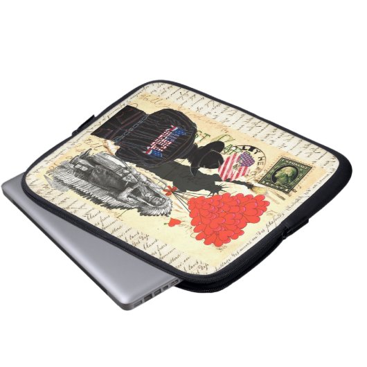 Vintag Merica Laptopschutzhülle (Vorne Knopf)