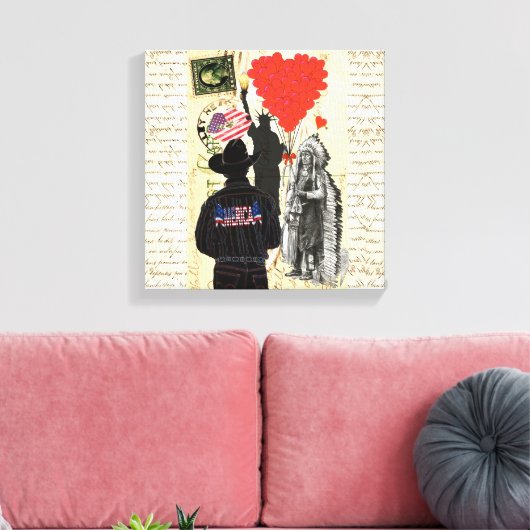 Vintag Merica Leinwanddruck (Insitu (Wohnzimmer))