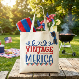 Vintag Merica Patriotic Tragetasche