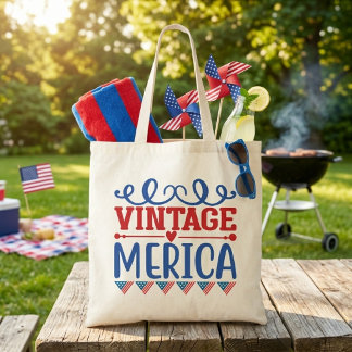 Vintag Merica Patriotic Tragetasche