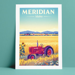 Vintag Meridian Idaho Postkarte