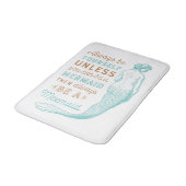 Vintag Mermaid Bath Mat Badematte (Schrägansicht)