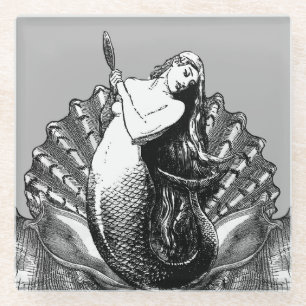 Vintag Mermaid Glasuntersetzer