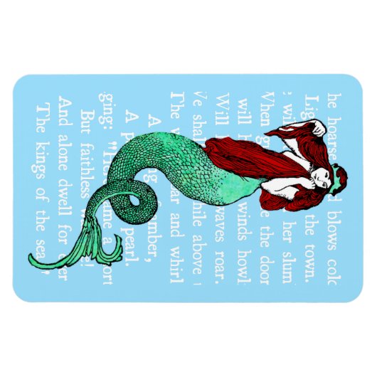 Vintag Mermaid Magnet (Horizontal)