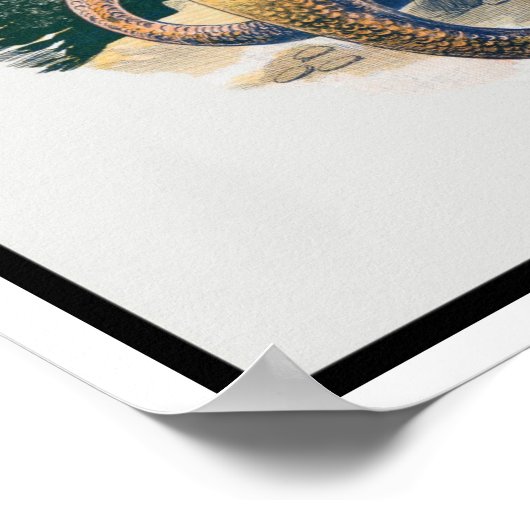 Vintag Mermaid Poster (Ecke)