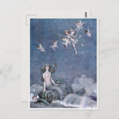 Vintag Mermaid Postkarte (Vorne/Hinten)