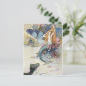 Vintag Mermaid Postkarte (Stehend Vorderseite)