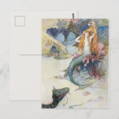 Vintag Mermaid Postkarte (Vorne/Hinten)