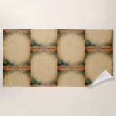 Vintag Mermaid Schwanz Strandtuch (Vorderseite)