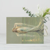 Vintag Mermaid Sea Nymph Postkarte (Stehend Vorderseite)