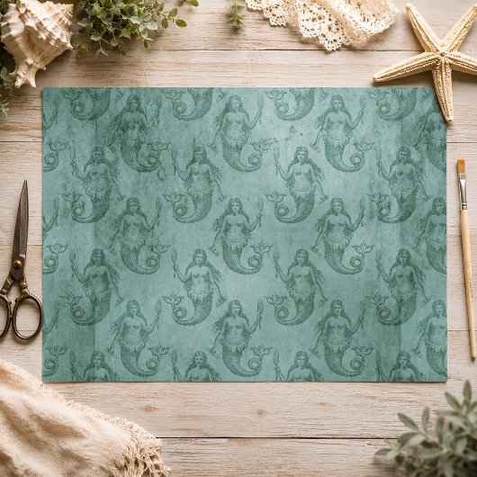 Vintag Mermaid Seidenpapier