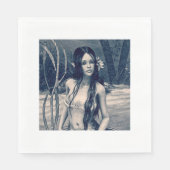 Vintag Mermaid Serviette (Vorderseite)