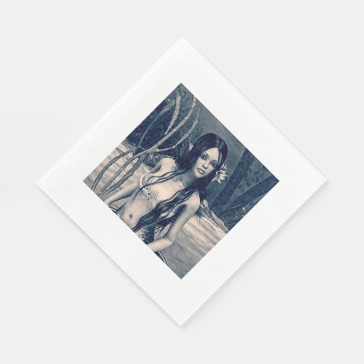 Vintag Mermaid Serviette (Ecke)