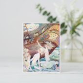 Vintag Mermaid von Anne Anderson Postkarte (Stehend Vorderseite)