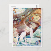 Vintag Mermaid von Anne Anderson Postkarte (Vorne/Hinten)