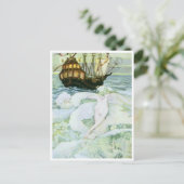 Vintag Mermaid von Anne Anderson Postkarte (Stehend Vorderseite)