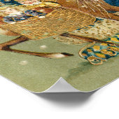 VINTAG MERRY CHRISTMAS BLUE SANTA CLAUSE POSTER (Ecke)