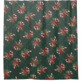 Vintag Merry Christmas Candy Cane Duschvorhang (Vorderseite)