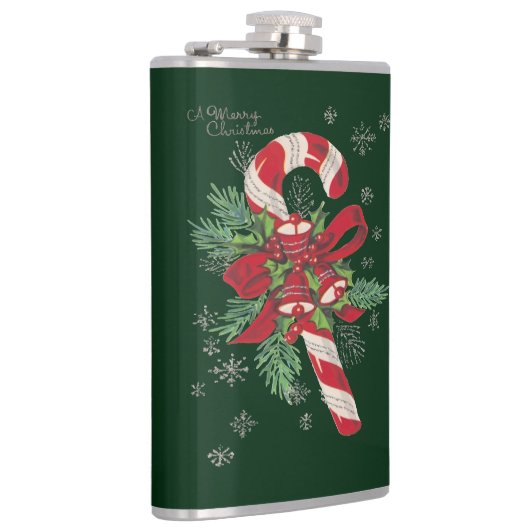 Vintag Merry Christmas Candy Cane Flachmann (Rechts)