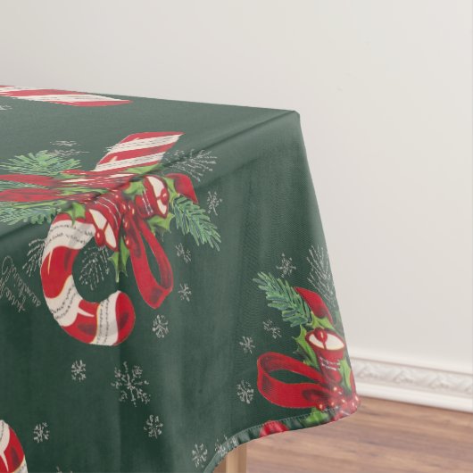 Vintag Merry Christmas Candy Cane Tischdecke (Beispiel)