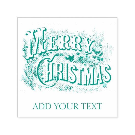 VINTAG MERRY CHRISTMAS RUBBER BRIEFMARKE PERMASTEMPEL (Design)
