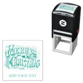 VINTAG MERRY CHRISTMAS RUBBER BRIEFMARKE PERMASTEMPEL (Beispiel)