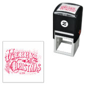 VINTAG MERRY CHRISTMAS RUBBER BRIEFMARKE PERMASTEMPEL (Beispiel)