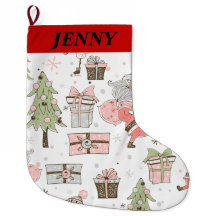 VINTAG MERRY CHRISTMAS Strumpf