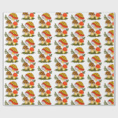 Vintag Merry Mushroom Geschenkpapier (Flach)